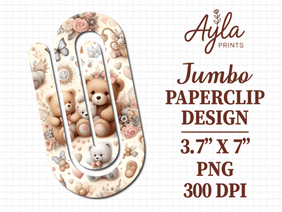 Bear Seamless Pattern Jumbo Paperclip: A Versatile Digital Asset for Creators and Educators