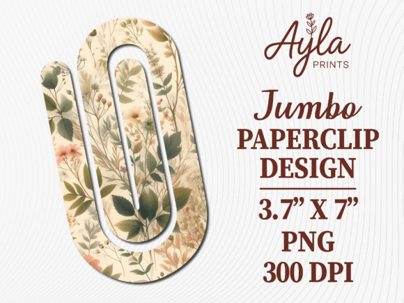 Botanical Floral Jumbo Paperclip Design: A Strategic Asset for Creative Professionals
