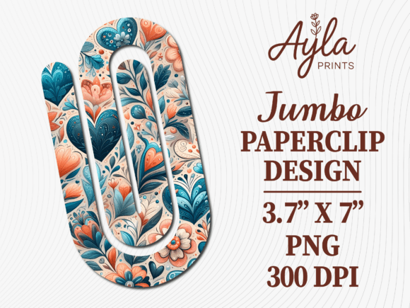 Botanical Floral Pattern Jumbo Paperclip: A Smart Choice for Custom Creations