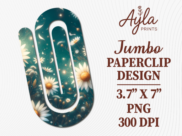Daisy Starry Night Sky Jumbo Paperclip