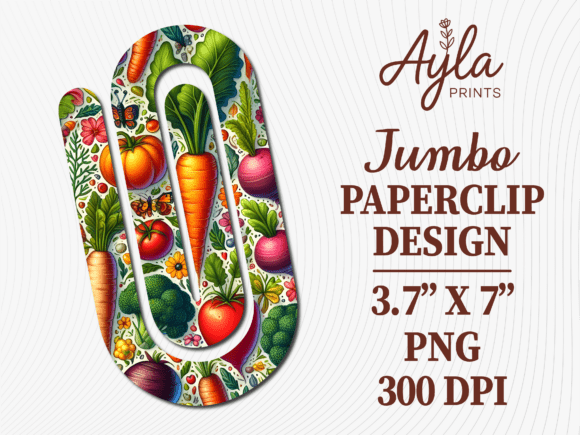 Garden Vegetable Mix Jumbo Paperclip