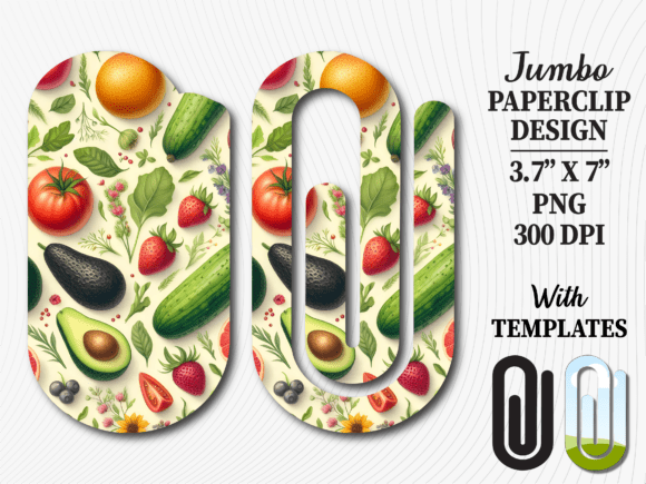 Garden Veggie Theme Jumbo Paperclip