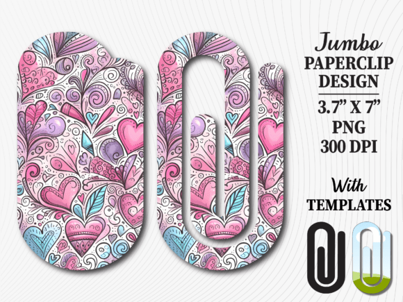 Hearts Love Valentine s Jumbo Paperclip