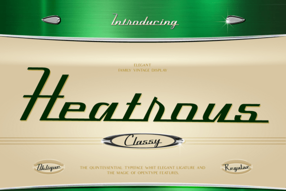 Heatrous: A Vintage Display Typeface for Bold Brand Identity
