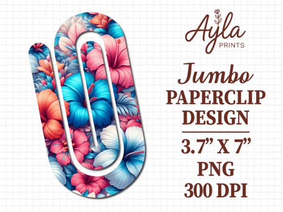 Hibiscus Floral Jumbo Paperclip Design: A Versatile Tool for Creators and Educators