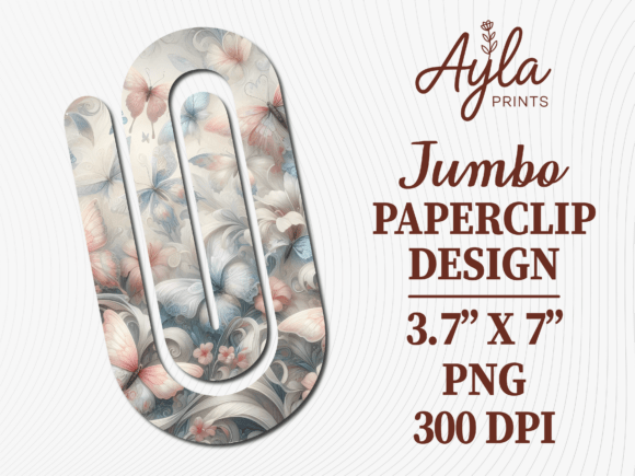 Marble Foil Floral Jumbo Paperclip PNG: Elevating Digital and Physical Craftsmanship