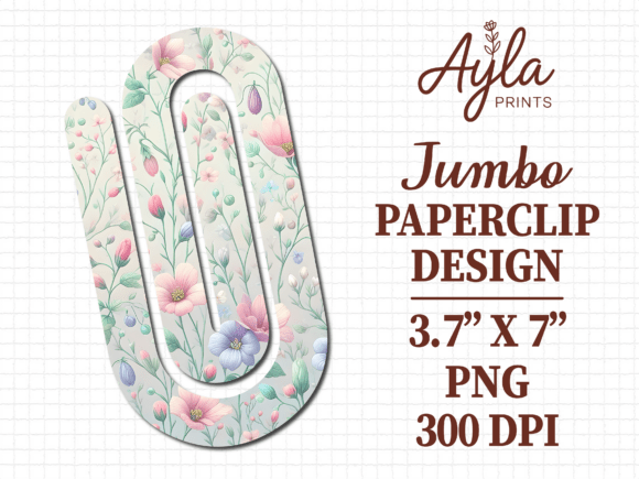 Pink Flowers Spring Jumbo Paperclip PNG: A Fresh Twist on Office Organization