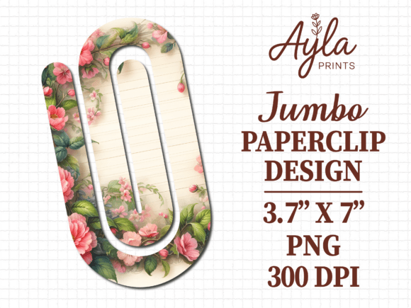 Pink Rose Floral Bloom Jumbo Paperclip: A Smart Choice for Creative Projects
