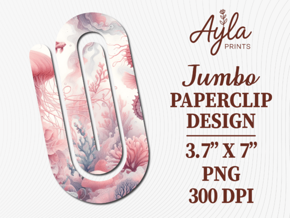 Pink Watercolor Floral Jumbo Paperclip: A Smart Choice for Creative Sublimation Projects