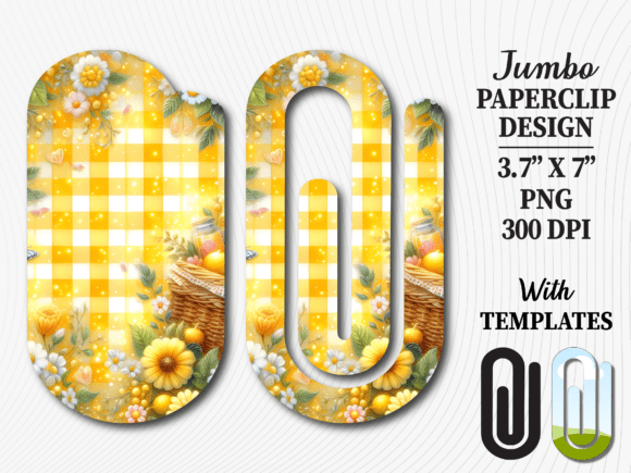 Revitalizing the Office Aesthetic: The Strategic Appeal of the Yellow Sunflower Gingham Jumbo Paperclip