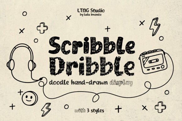 Scribble Dribble: A Hand-Drawn Display Font for Bold Design