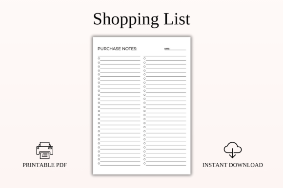 Shopping List Printable PDF Template: A Practical Tool for Organized Shopping