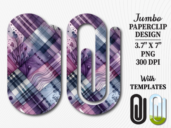 Transforming Office Supplies with the Plaid Abstract Pattern Jumbo Paperclip