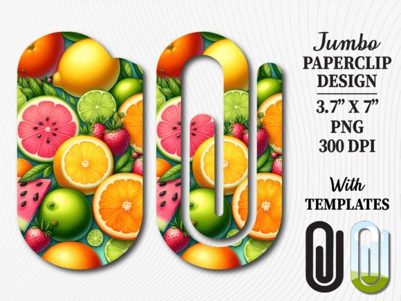 Tropical Fruit Citrus Jumbo Paperclip