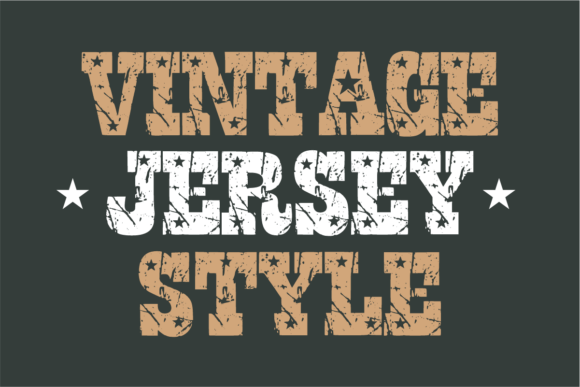 Vintage Jersey Style: A Bold Retro Typeface